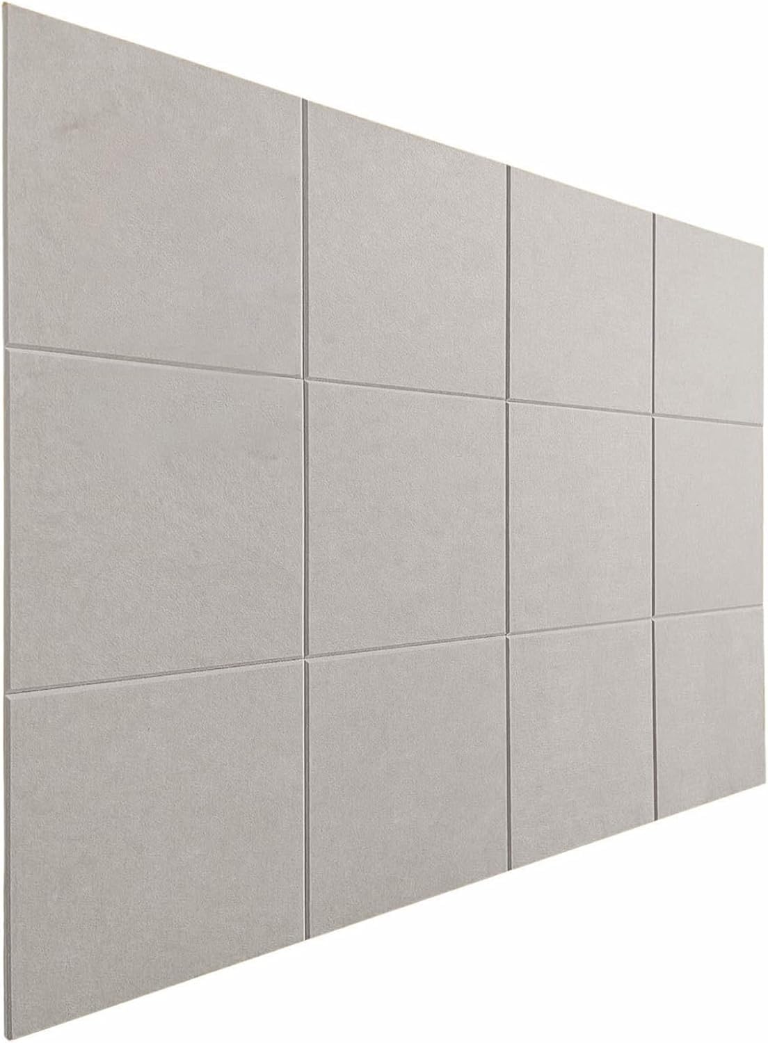Duża Tablica Korkowa Na ścianę 47" X 35", Zestaw 12 Tablic Ogłoszeniowych, Alternatywne Płytki ścienne Z Filcu Ze Zdejmowanymi Zakładkami Samoprzylep, Khaki, 47"x 35"