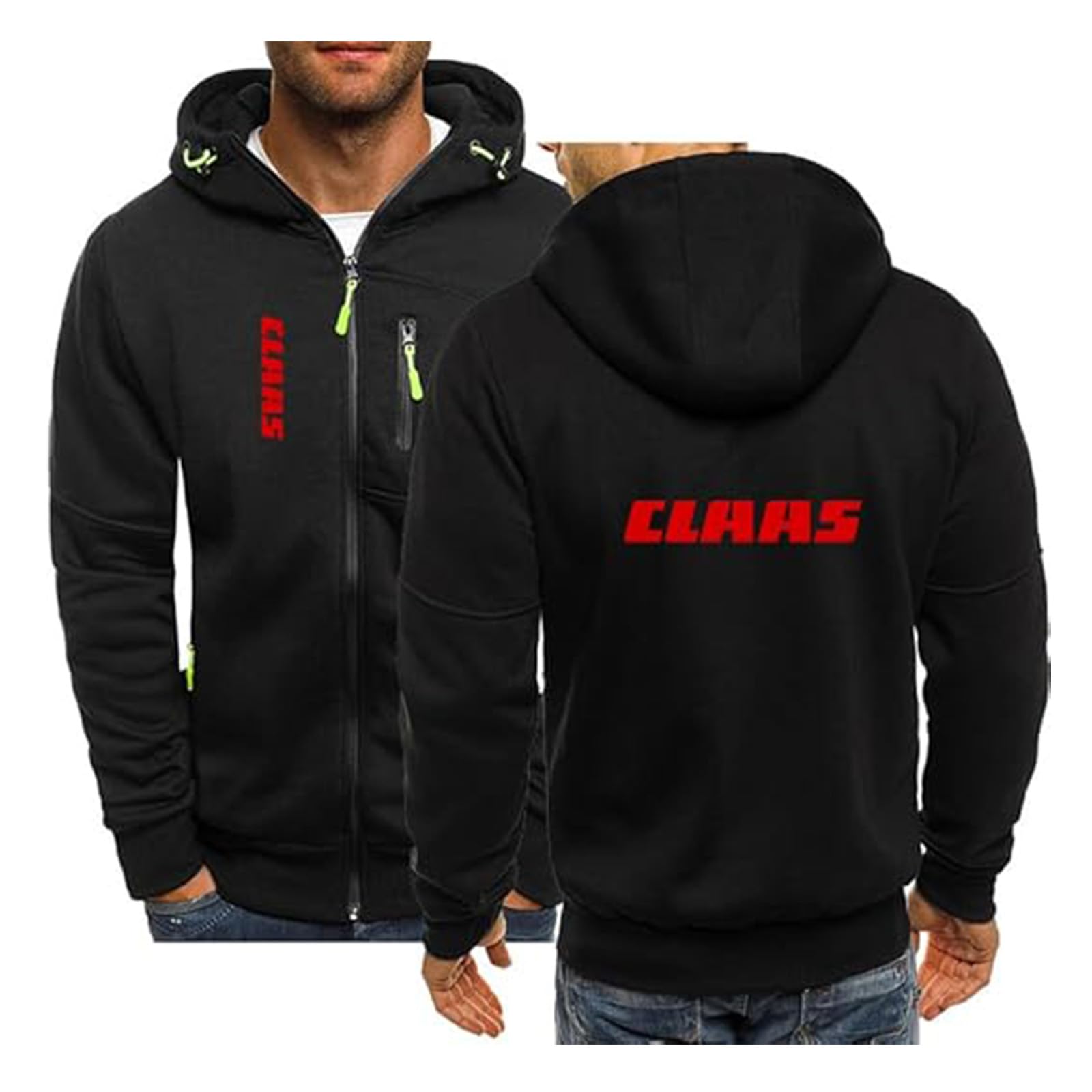 Felpa con Cappuccio Cl_AAS, Giacca con Cappuccio E Zip, Cardigan A Maniche Lunghe, Unisex, Casual, con Cappuccio, Classica, Casual, Abbigliamento Sportivo