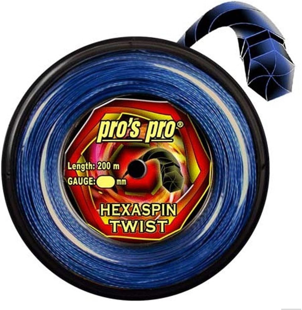 Generisch Pros Pro Hexaspin Twist - Cuerda de tenis (1,25 mm, 200 m), color azul