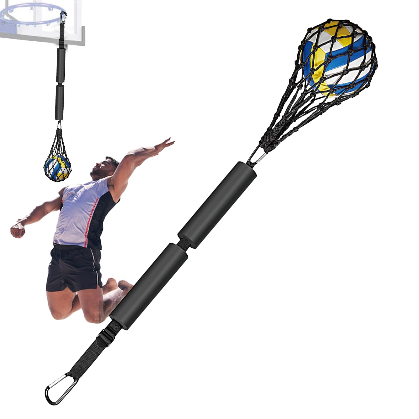 Luckxing Aiuto per l'allenamento di pallavolo, allenatore di pallavolo rimbalzante - Allenatore rimbalzante per servizio di pallavolo regolabile | Migliora l'agilità degli sport con la palla Jump