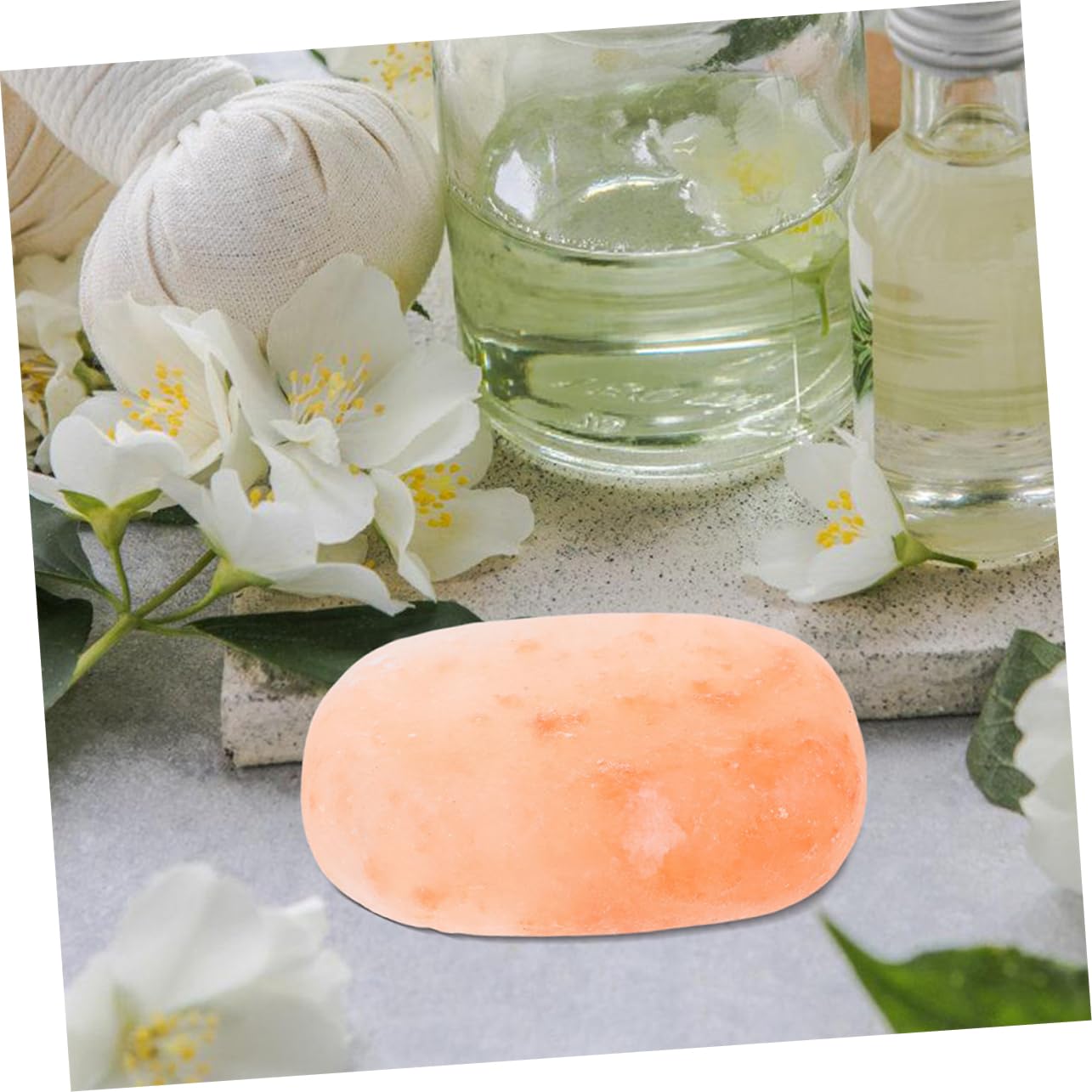 Jabón Corporal Exfoliante Limpieza Profunda 2 Piezas de Sal Mineral Natural para Cuidado Piel, Adecuado para Viaje y Cuerpo