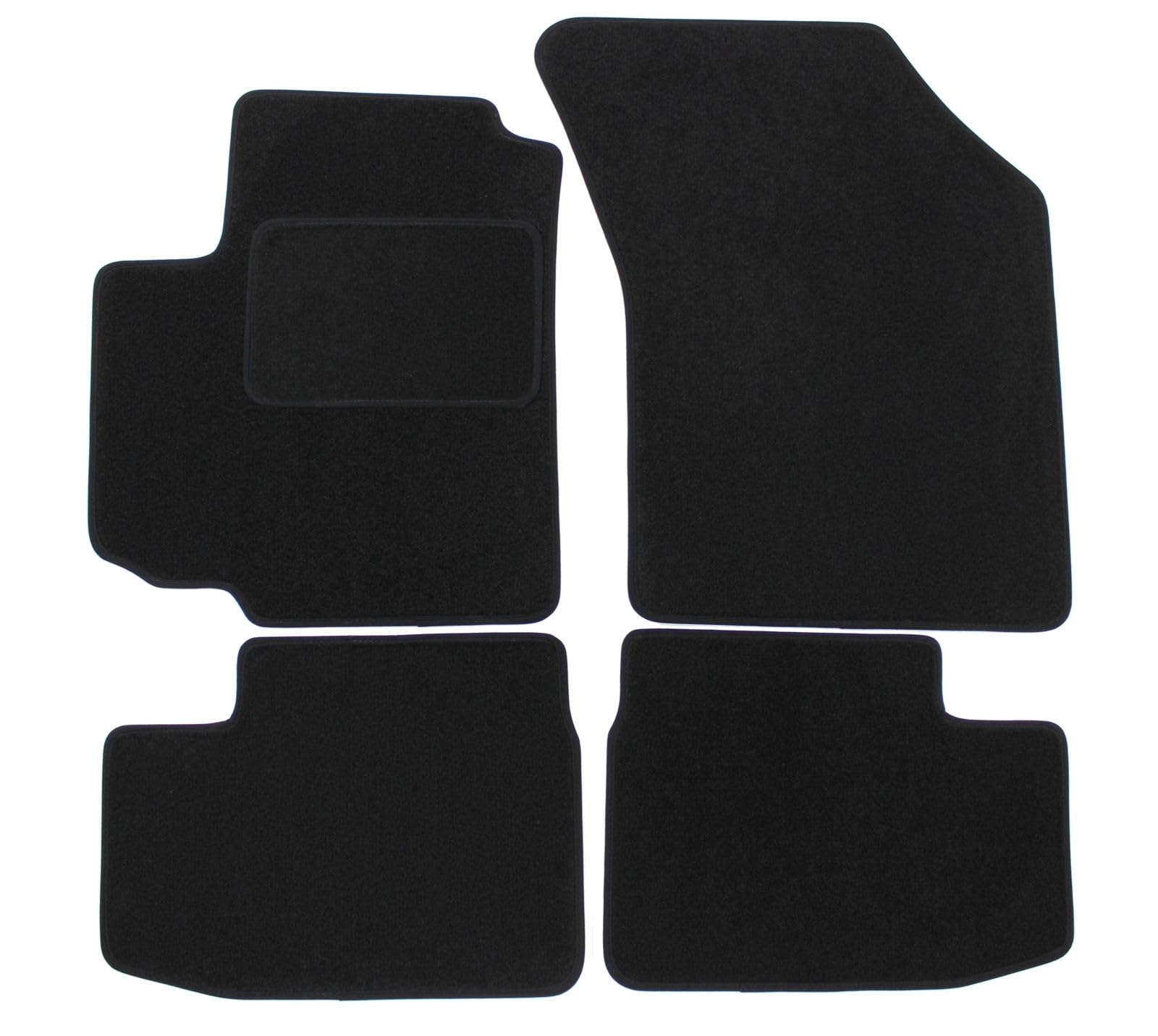 J&J AUTOMOTIVE | Alfombrillas de Terciopelo para Coche aptas para Swift 2005 – 2010, Ajuste Exacto, Antideslizante Redondo y Reforzado en la Zona del Pedal