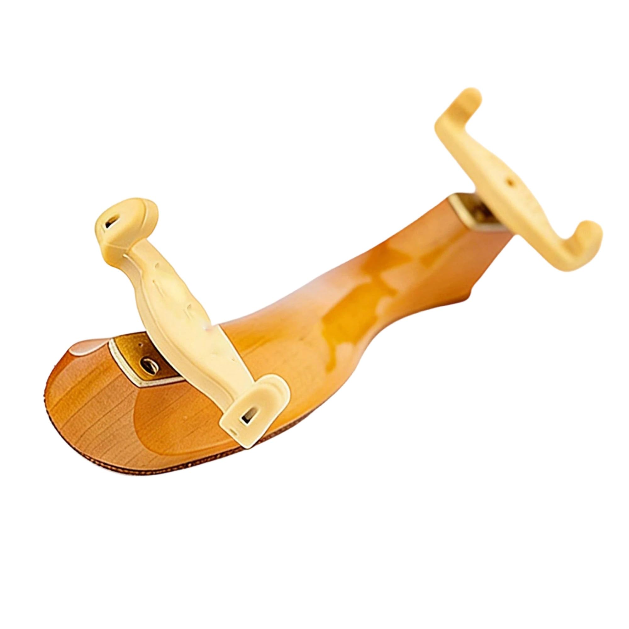 Soporte Para El Hombro Del Violín Reposabrazos para violín de madera de arce con almohadilla de cuero tamaño ajustable 4/4 3/4 1/2 1/4 1/8(1-2)