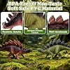 29 Pcs Dinosaur Toys for Realistic Jurassic Dinosaurs Figures with Trees&eggs &Fence Playset to Can Create a Dino World, Educational mini Dinosaurs Figures, dinosaur set Gifts for Toddler Boys 3-5