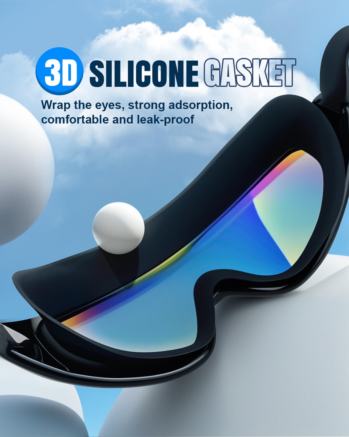 Rantizon Swim Goggles 2 Pack, Adjustable Wide View Anti Fog&UV Swimming Goggles for Audlt, No Leaking Swim Glasses for Men Women Youth, Aqua & Bright Silver