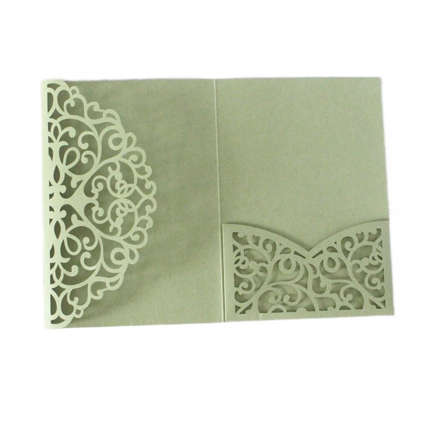 50 tarjetas de felicitación for invitaciones boda cortadas con láser, suministros for recuerdos bodas, cumpleaños y fiestas(Green)