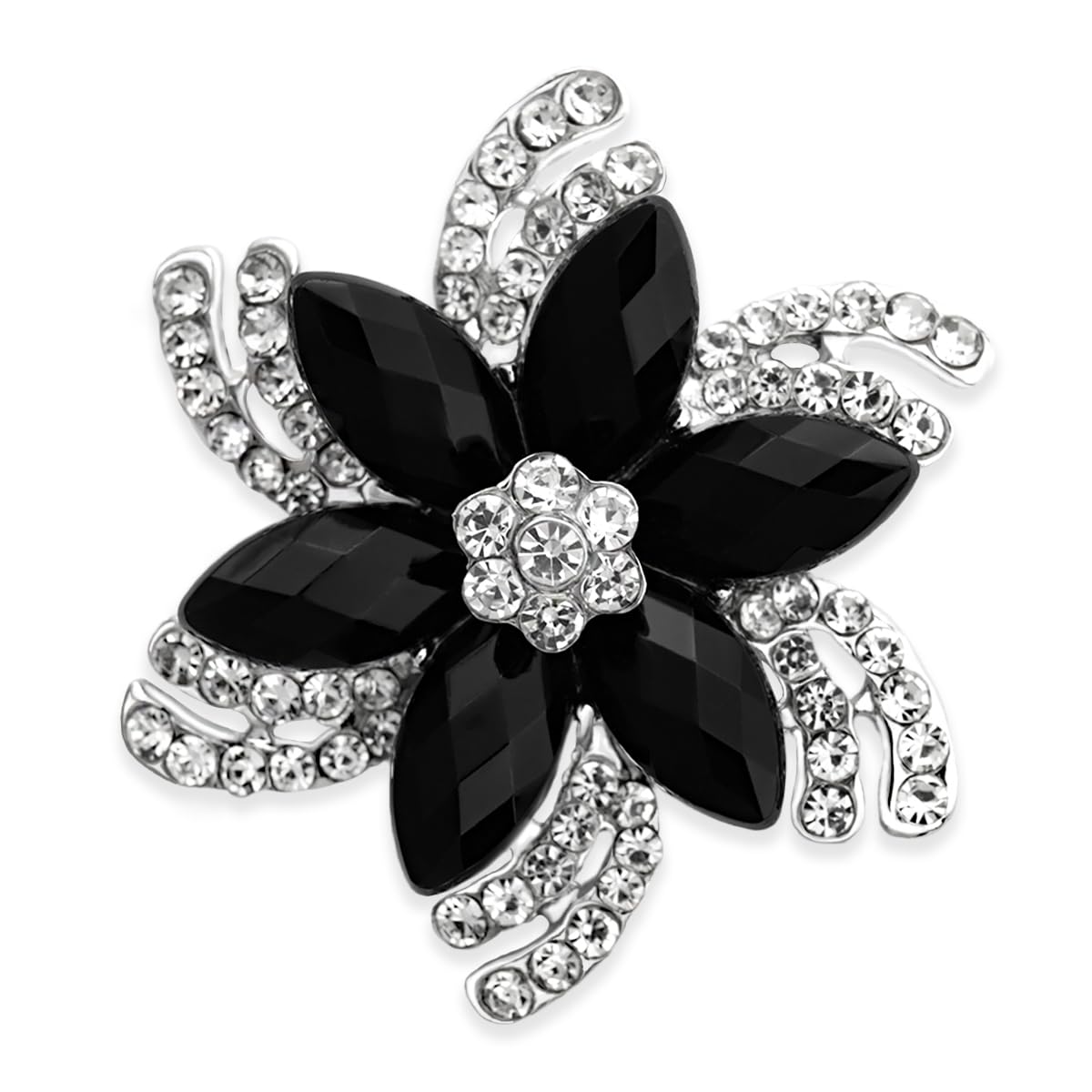 XZ5-343FlowerBlack, Metal, Circonita cúbica