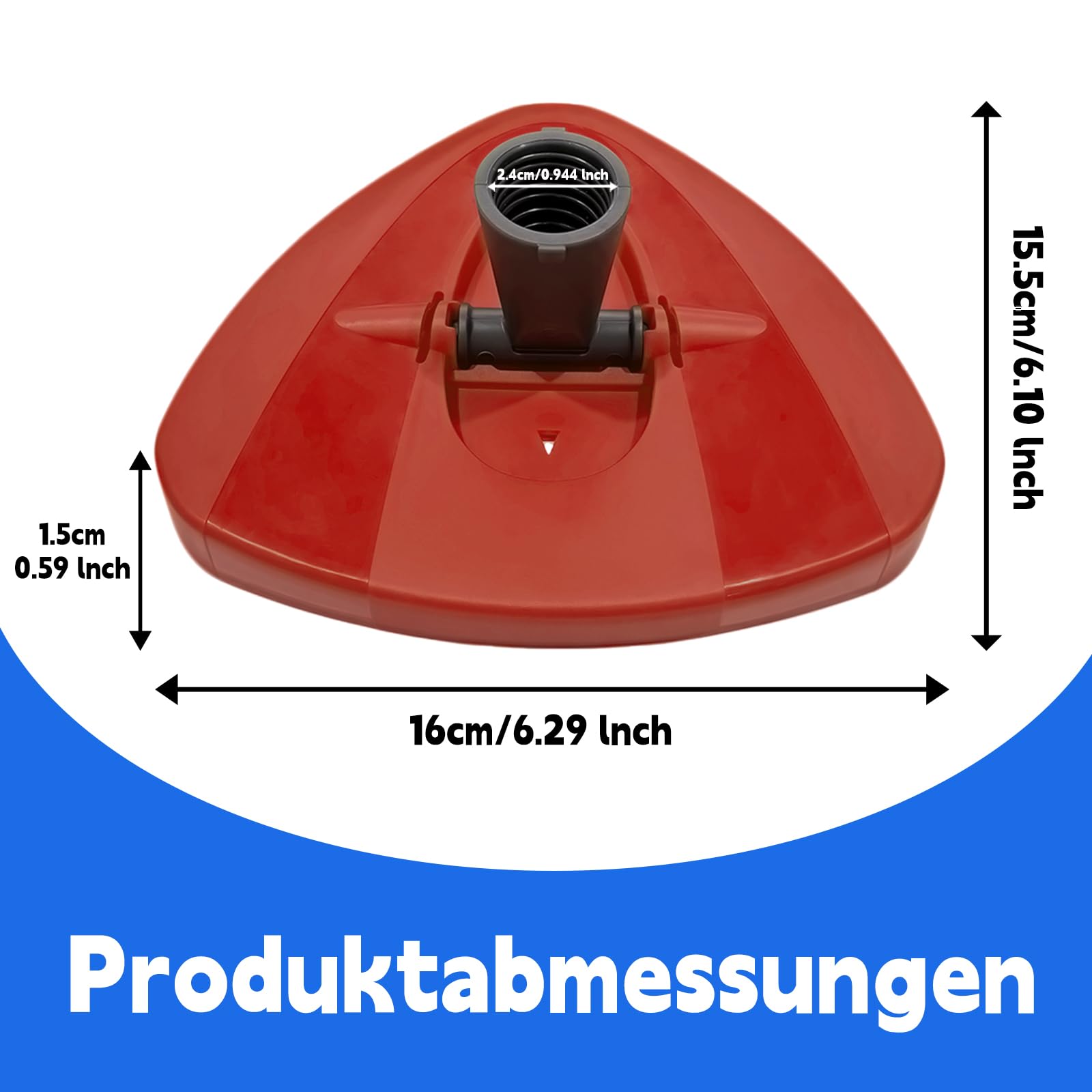 Zapasowa Podstawa Plastikowa do Mopa Obrotowego – Wymienna Baza do Mopa Trójkątnego, Mop Obrotowy Akcesoria, Podstawy Mopa do Podłóg, do Obrotowego Mopa z Mikrofibry EasyWring (System Jednokomorowy)