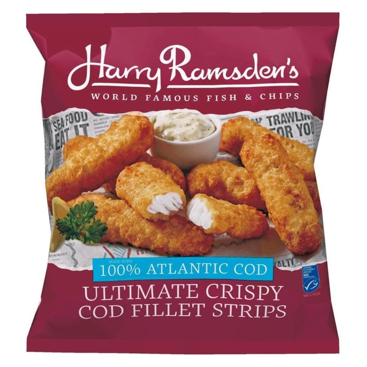 Harry Ramsden's Ultimate Crispy Cod Fillet Strips 400g (Frozen)