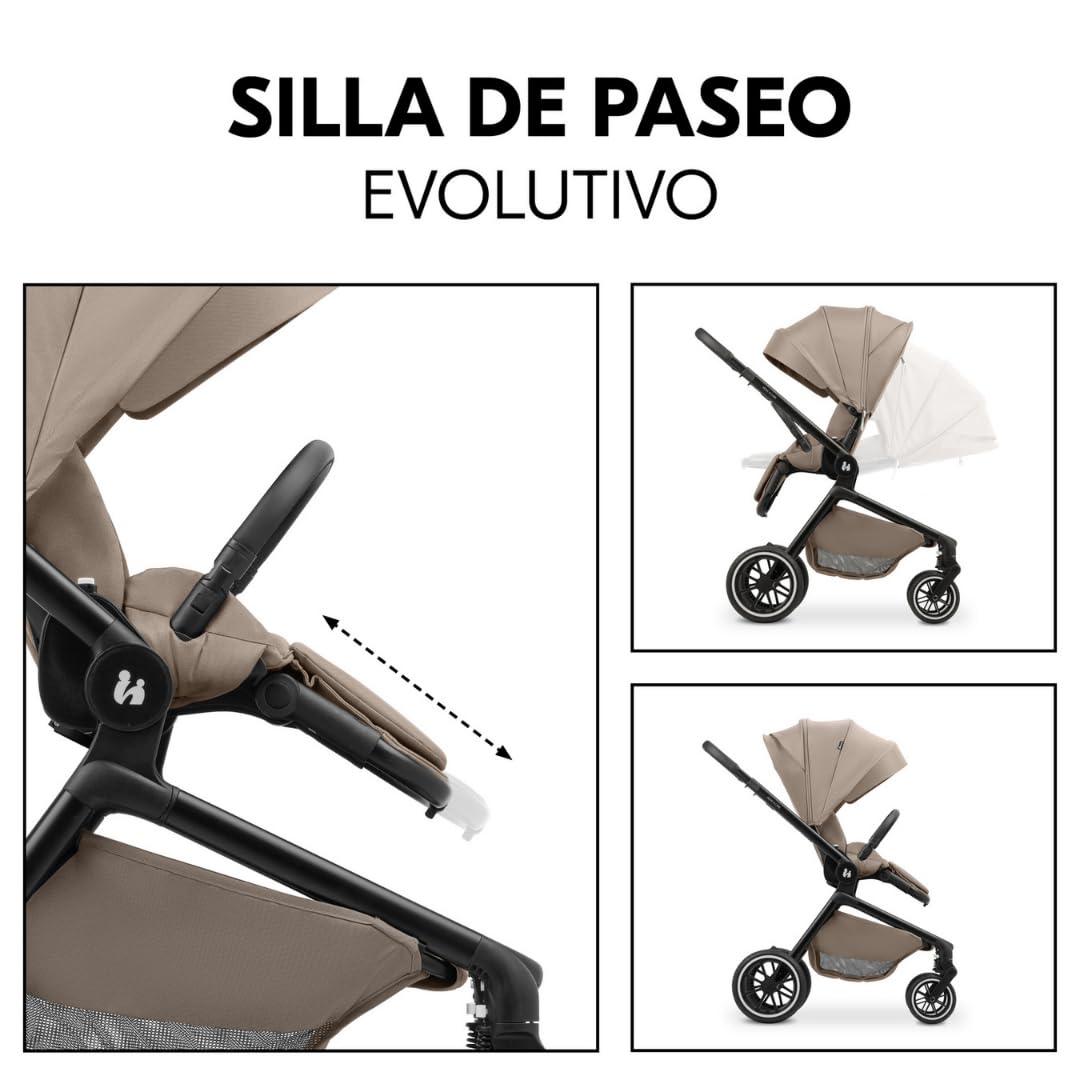 hauck Move N Care Carrito Bebé 3 en 1 con Silla de Coche Drive N Care - Capazo y Asiento Reversible – Cochecito para Recién Nacidos hasta 22 kg - Suspensión – Moca