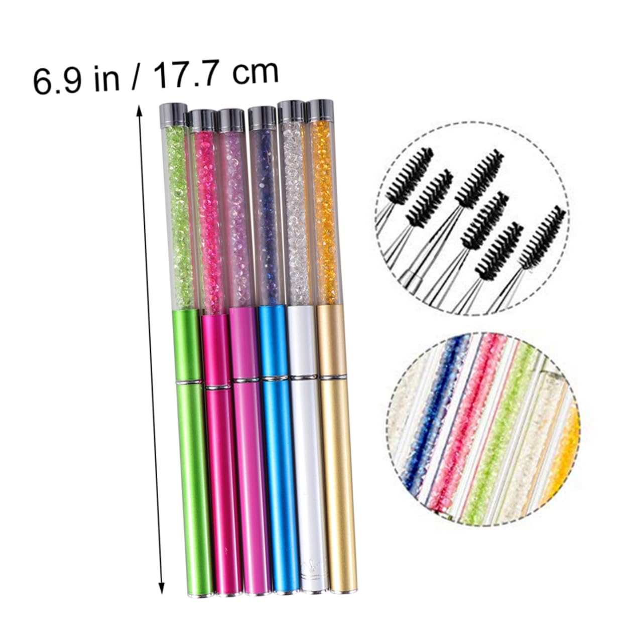 WRITWAA 6pcs Makeup Eyelash Brush Mascara Wands Women Eyelash Brush Mascara Brush Applicator