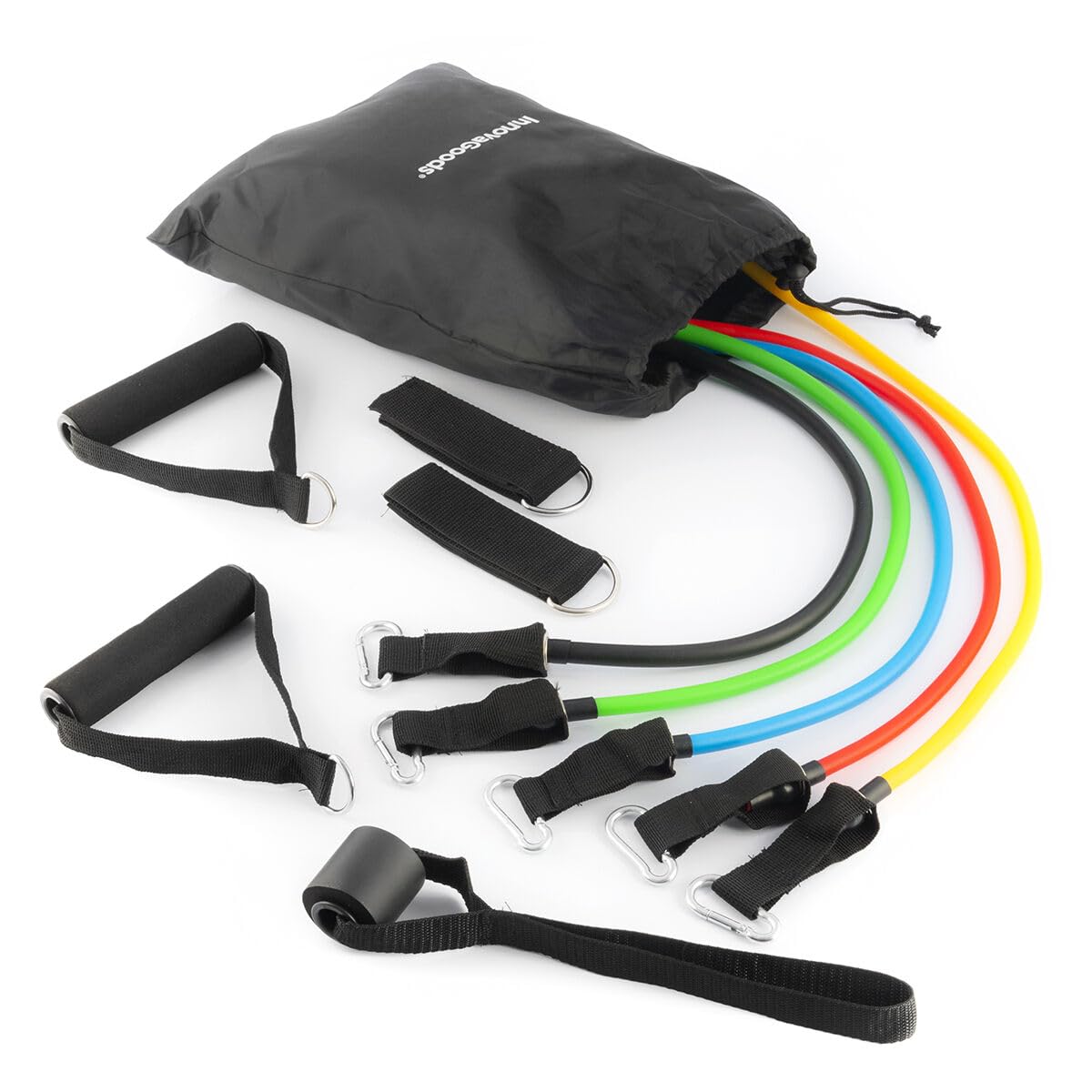 Set of Resistance Bands with Accessories and Exercise Guide Tribainer InnovaGoods 3 Units