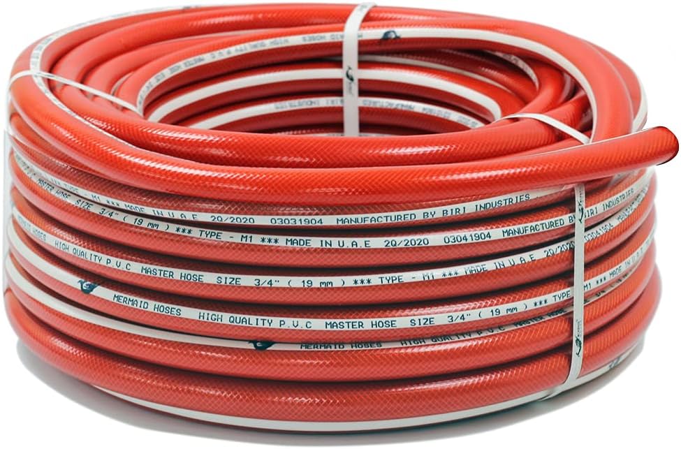 Garden Water Hose Reinforced 3/4 Inch 50 Meter Red Garden Hose 50m Flexible 50m Hose 3/4