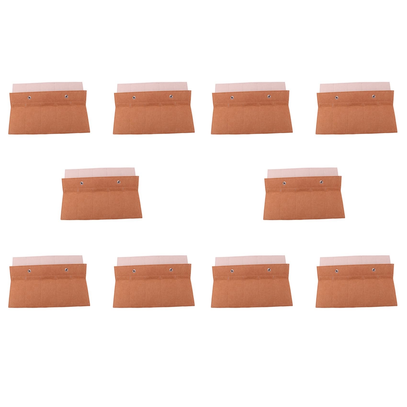 Hndhbfgrt 10X Glasses Organizer Storage Hanging Bag Sunglasses Eyeglasses Display Organizer 15 Slot Eyewear Holder Beige+Brown