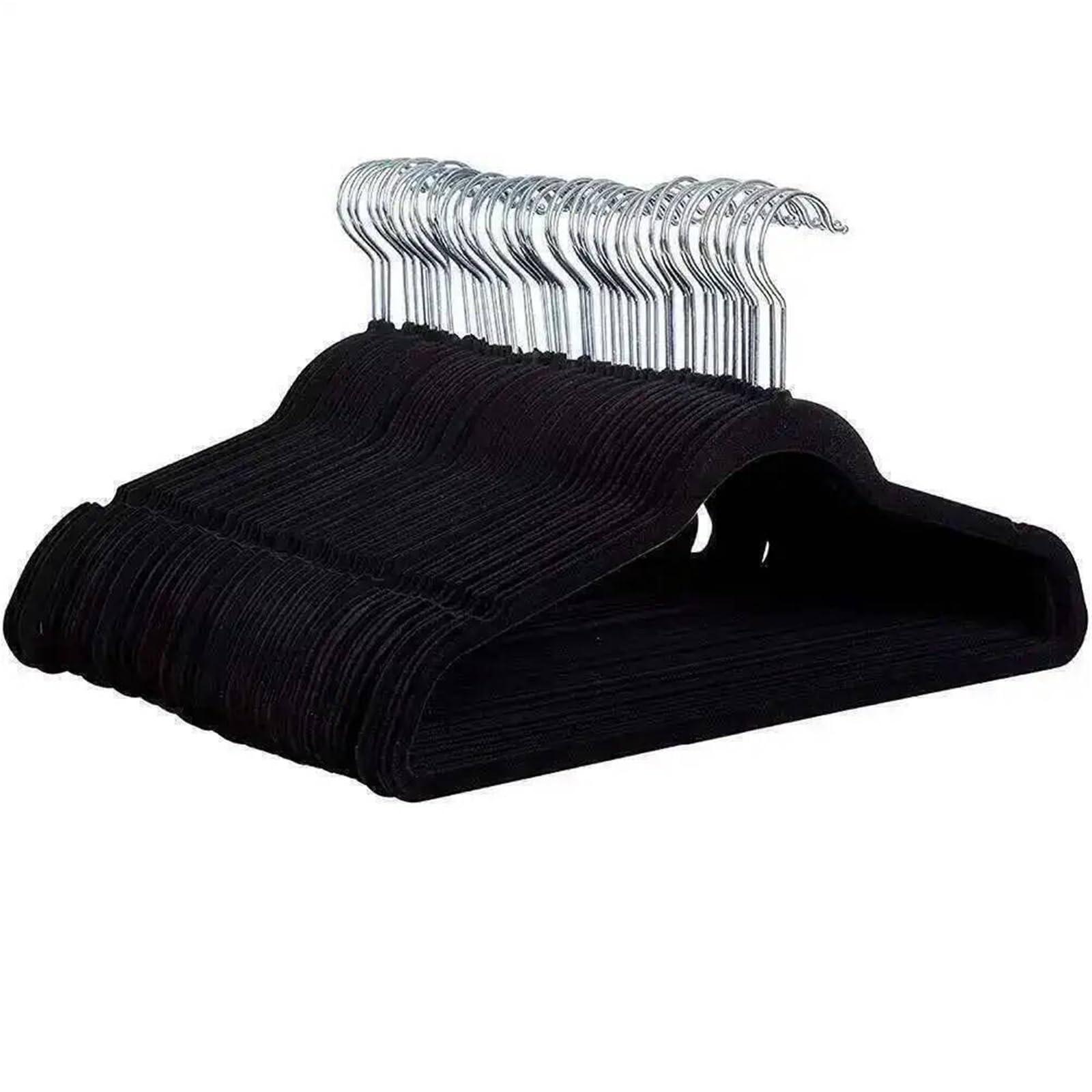 Hangers Velvet Hangers 10pcs Non-slip - Suit Ultra Thin Space Saving 360 Degree Swivel Hook Strong And Clothes Hange(Black 10pcs)