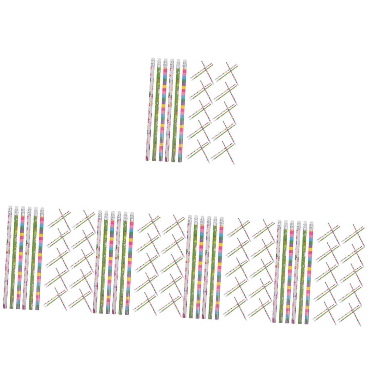 5 Ensembles Crayon Pâques Des Crayons Gomme Pastel Élèves Écrivant s De Pâques Avec Gommes À Dessin Portatif De Pâques Bois 40 Pièces * 5