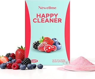 Happy Cleaner Super Greens Powder – Sugar-Free Berry Drink Mix with Chlorella & Spirulina, Vegan, Non-GMO, 14 Packets