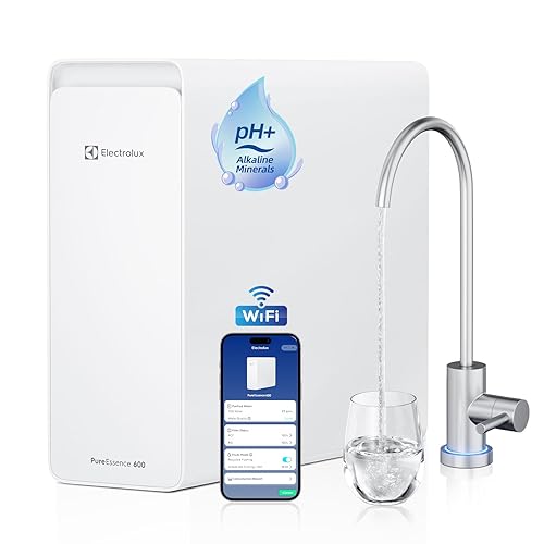 Electrolux Pure Essence Wi-Fi 600G Sistema de ósmosis inversa sin tanque debajo del fregadero, 0.0001m RO + PCF mineralización, filtros de cambio