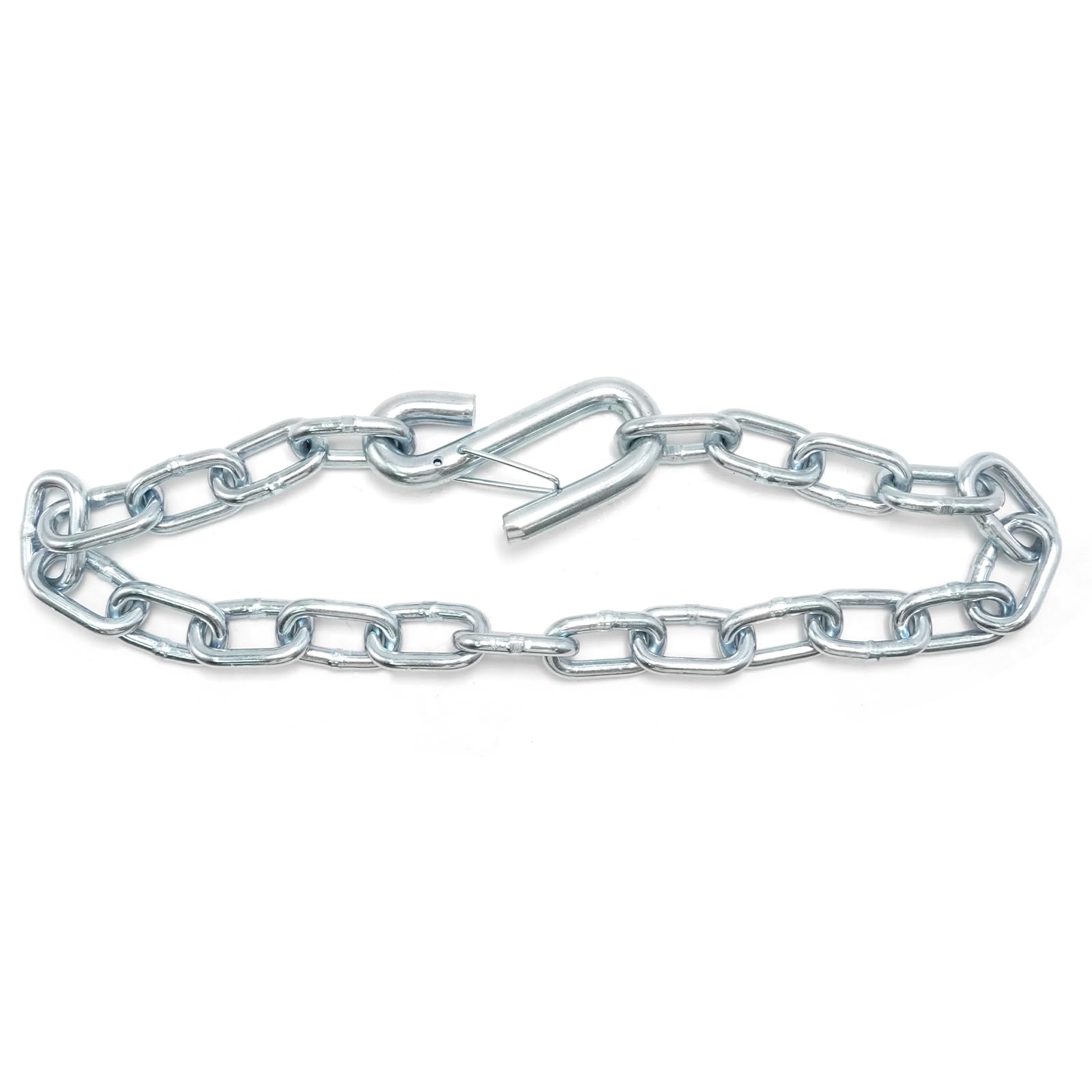 Ollanoos 70cm Trailer Safety Chain, Heavy Duty 3500lbs Safety Chains with Double Spring Clip S Hooks Towing Wire Ropes, Replacement for Trailer RV