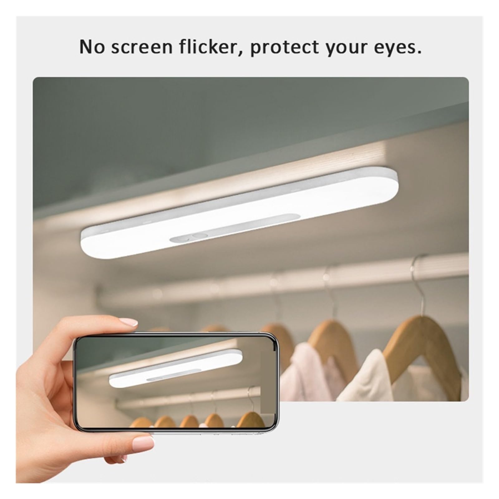 Luz LED Nocturna Con Sensor De Movimiento, Luces Armario Atenuación Continua Y Carga USB For El Hogar, Mesita Noche, Dormitorio, Lámpara Mesa Detector De Movimiento(White light,1200 mAh)