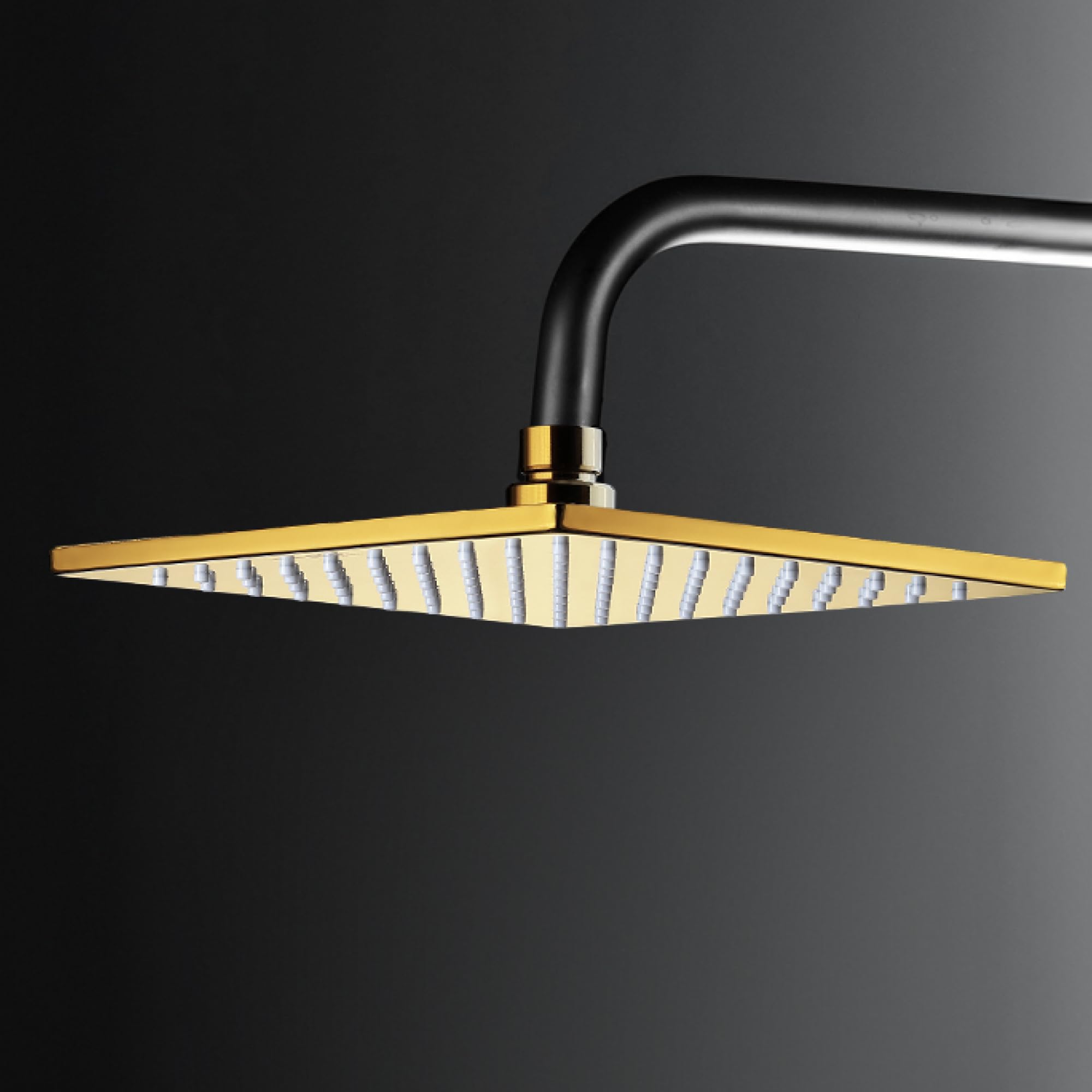 Hindware Italian Collection F160149PGD Overhead Shower for Bathroom | Made of Brass | Wide Head - 200mm | Square Shape | Rain Shower | Color - Gold (B0CP2GDHLX) Amazon Price History, Amazon Price Tracker