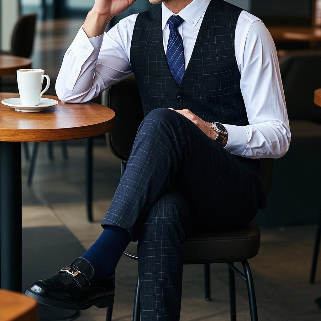 Mens Bamboo Rayon Dress Socks,Mid Calf,Moisture Wicking,Anti-Odor,Durable White Crew Socks for Men Size 10-13 - Image 2