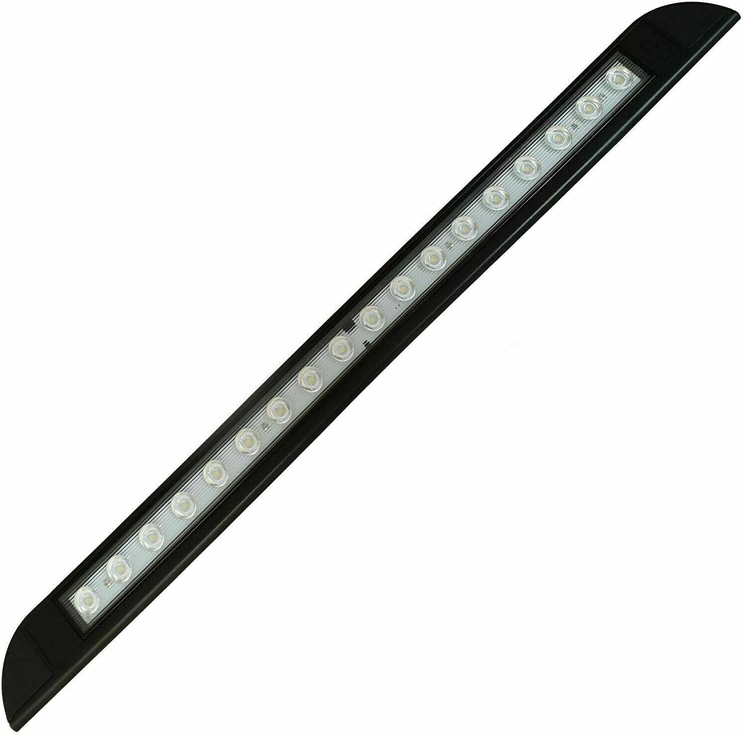Marvix Black Led Awning Light 12V 24V Waterproof Motorhome Caravan Camper Van Exterior Door Strip Lamp Super Bright 6000K (Unswitched, 506Mm)
