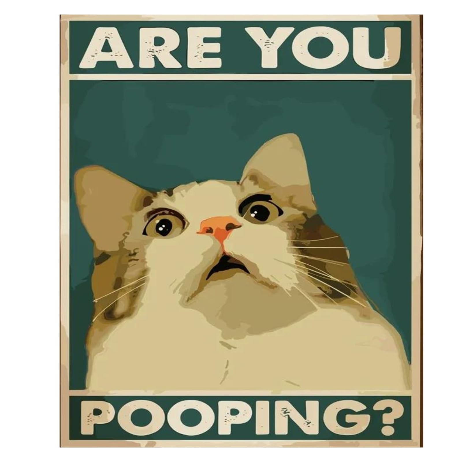 Póster de animales de baño en lienzo, letrero divertido de decoración de pared para aseos