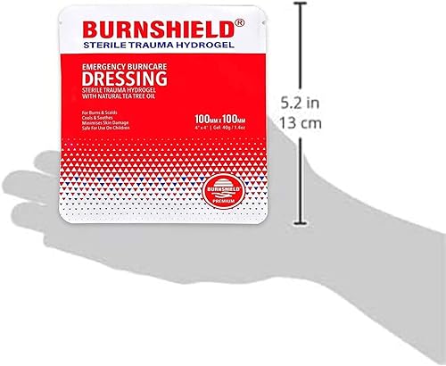Miniatura 6 de Burnshield Aderezo para quemaduras de 4 x 4 pulgadas, estéril, 3 unidades