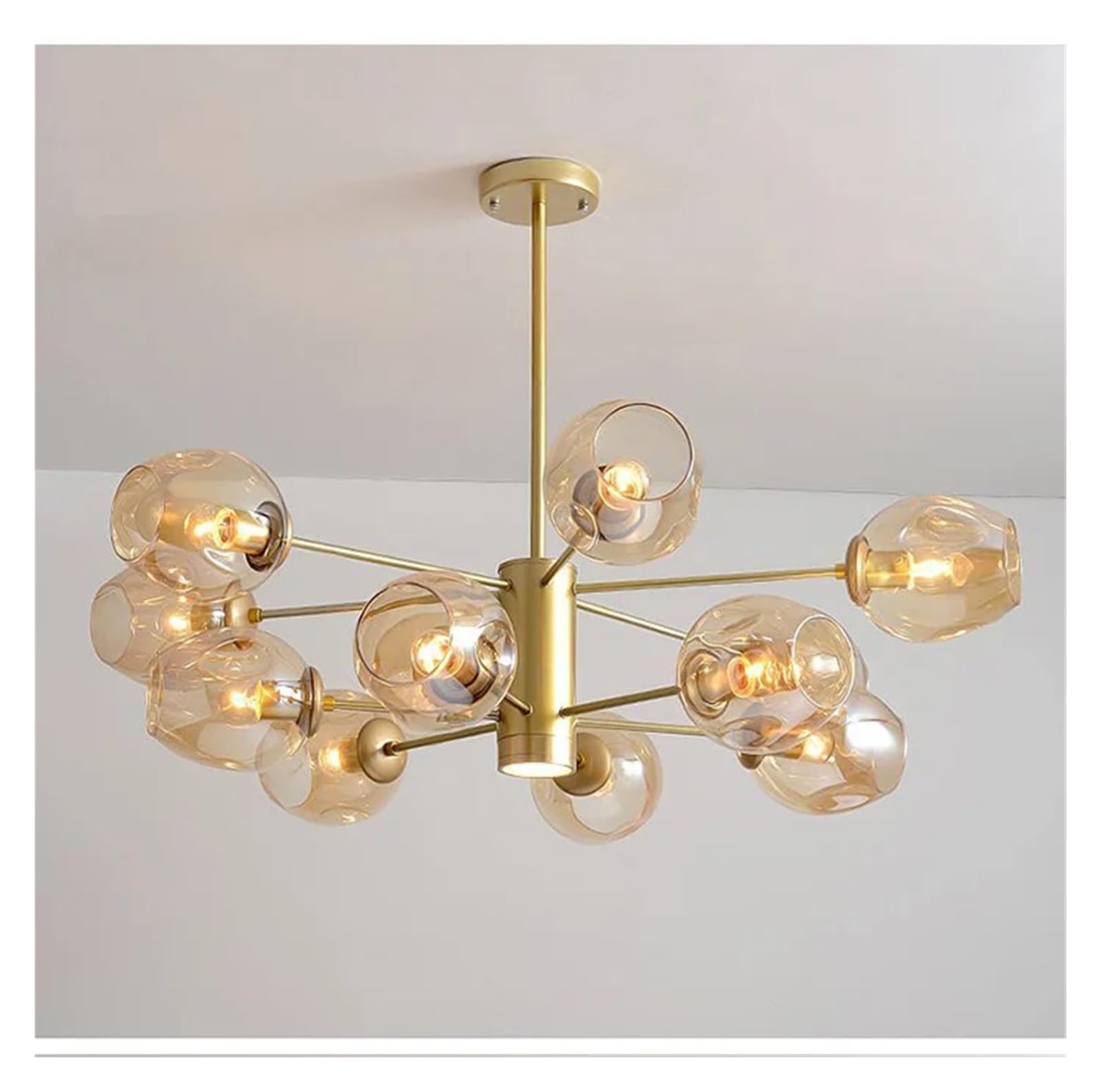 Lampadario - Design Moderno con Sfera in Ferro per Soggiorno e Camera da Letto, Elegante complemento d'arredo per Interni.