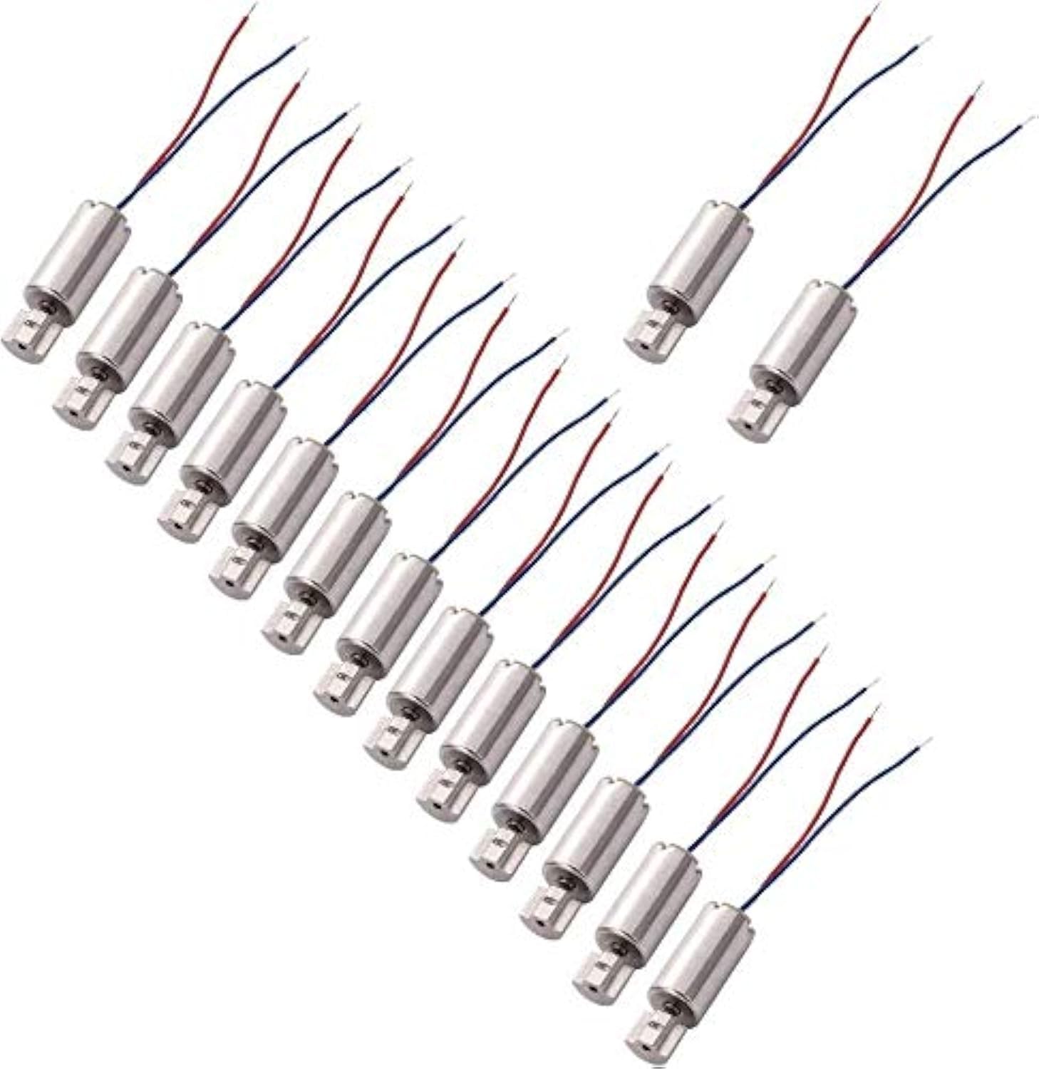 DC 1.5V 3V 6mm x 10mm Miniature Micro Vibrating Vibration Coreless Motor 12000RPM 610 Powerful Small Electric Motors 2 Wires Pack of 15