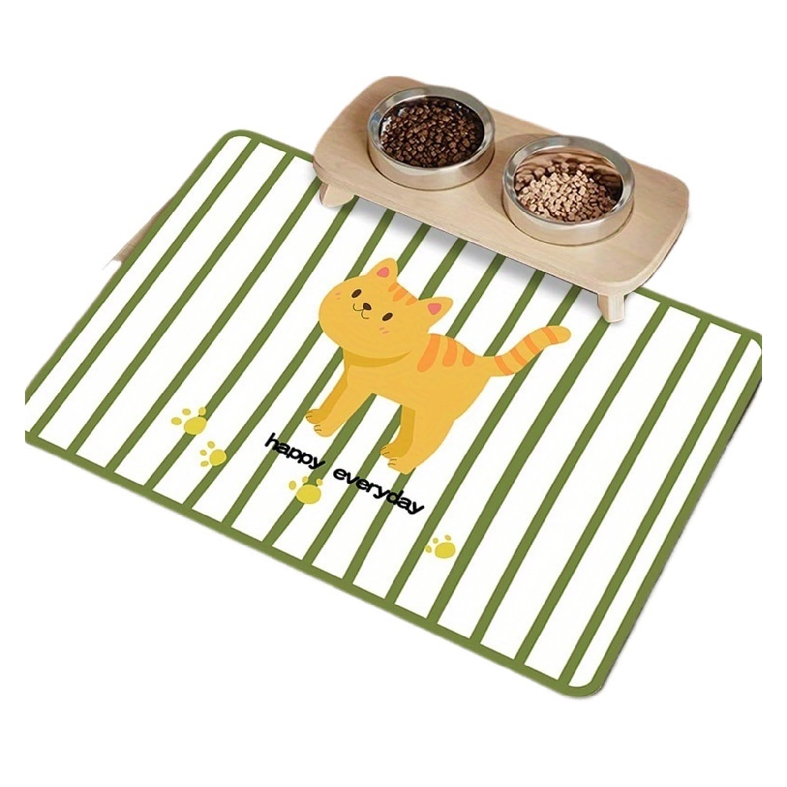 Tapis gamelle chat haut de gamme imperméable et résistant 50x80