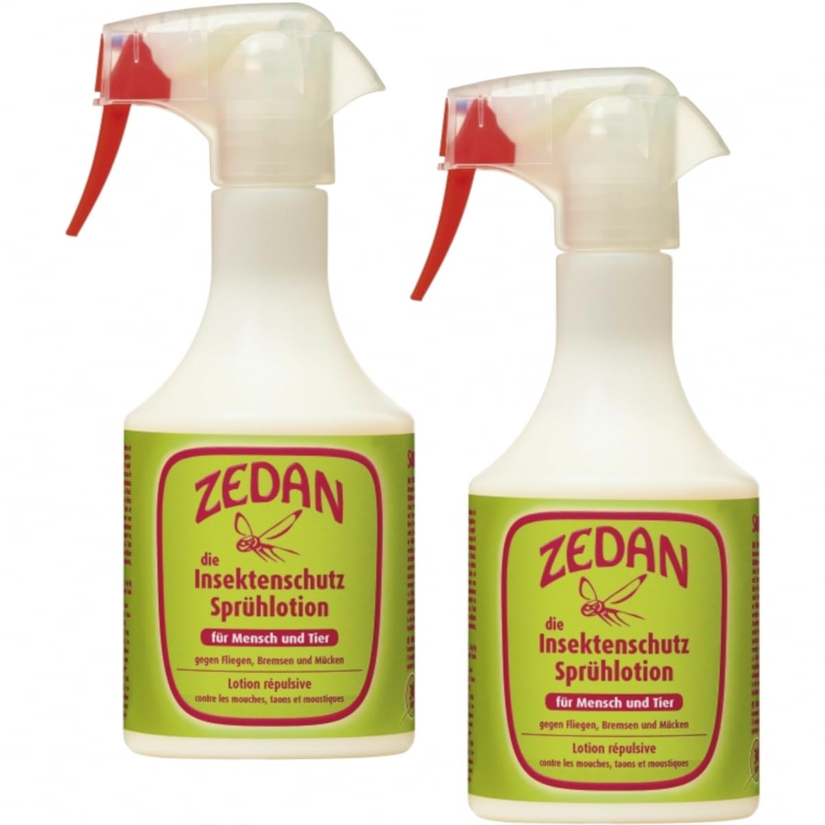 RL24 Zedan SP - Insektenschutz Sprühlotion | gegen Bremsen, Fliegen & Mücken | Fliegenspray Pferd & Reiter | Fliegenschutz mit Geraniol & Zedernholzöl | 2 x 500 ml Spray (2er Set)