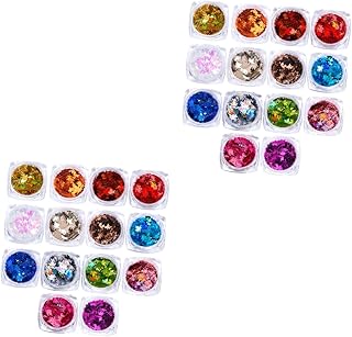 NOLITOY 24 Caixas Iridescentes Lantejoulas Para Unhas Em Pó Glitter Folha De Bordo Flocos De Glitter Para Unhas Lantejoulas Para Unhas Manicure Lantejoulas Brilhantes Manicure Lantejoulas