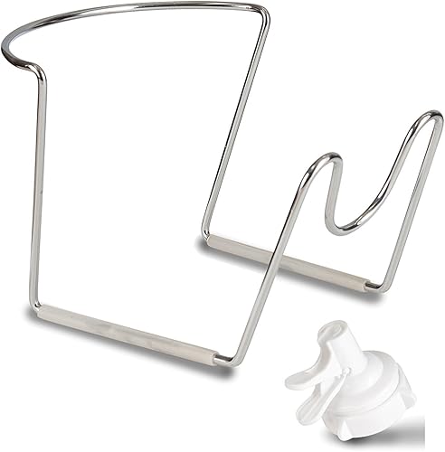 Miniatura 3 de AquaNation Botella de agua cromada chapada en metal plateado de 3 a 5 galones, soporte y válvula dispensadora para botellas de agua reutilizables