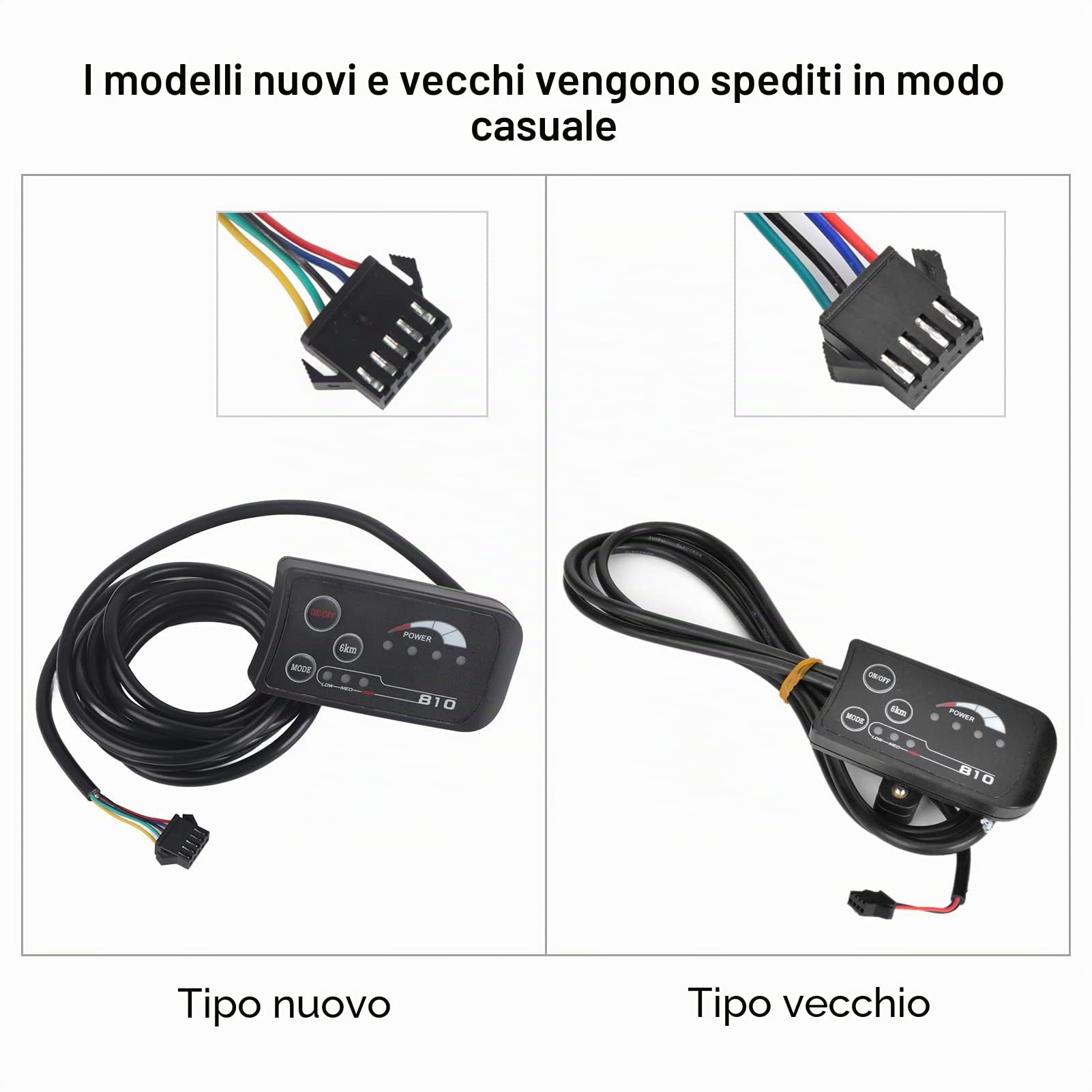 Bicicletta elettrica 810 Display a LED Pannello LCD Strumento per veicoli elettrici con pannello di controllo a 4 fili