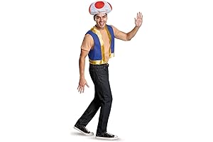 Showstopping Blue and Gold Vest Toad Costume Accessory Kit