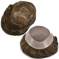 Vista 46 de LYRICAL HAIR Toupee - Sistema de cabello de repuesto para hombre, monofilamento para hombre, postizo duradero con revestimiento de poliéster NPU