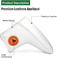 Vista 6 de Fundas para Palos de Golf Bordado Elegante Cuero Premium Birdie Golf Funda para Driver Funda Híbrida para Fairway Funda para Putter Blade Funda