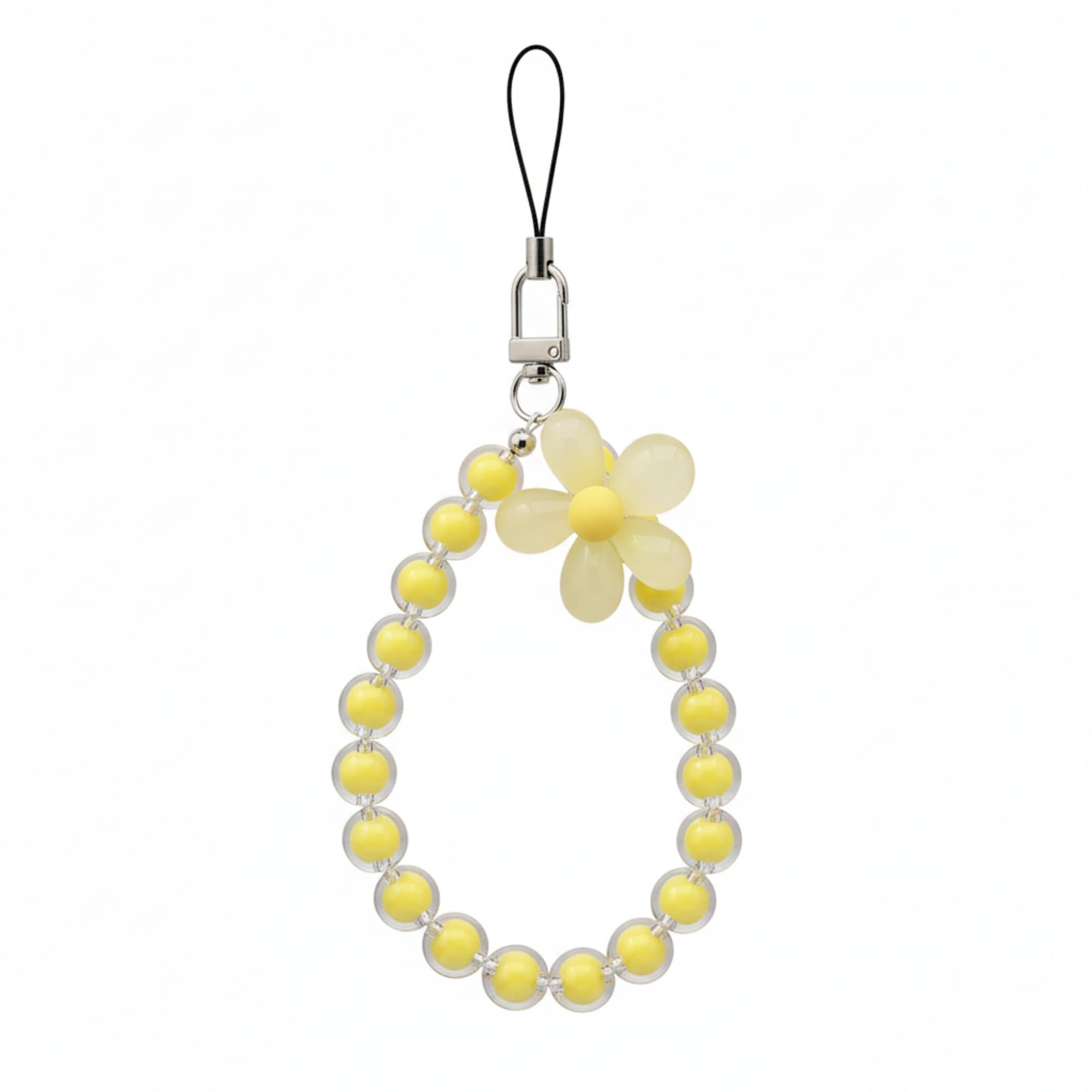 Cute Handmade Beaded Flower Phone Charm with 360° Rotatable Phone Tether – Kawaii Mobile Accessory for Girls & Women-picture-31