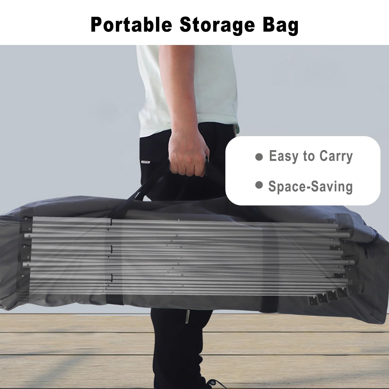 Banco de trabajo plegable resistente de acero inoxidable portátil con 6 patas, ideal para construcción y carpintería, incluye bolsa de almacenamiento, mesa versátil para lugares de trabajo