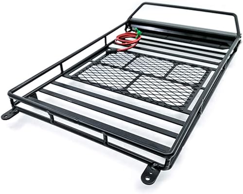 Miniatura 6 de DKKY Portaequipajes portaequipajes con barra de luz LED para 110 RC Crawler Car Axial SCX10 90046 TRX4 (245 X 5.906 in)