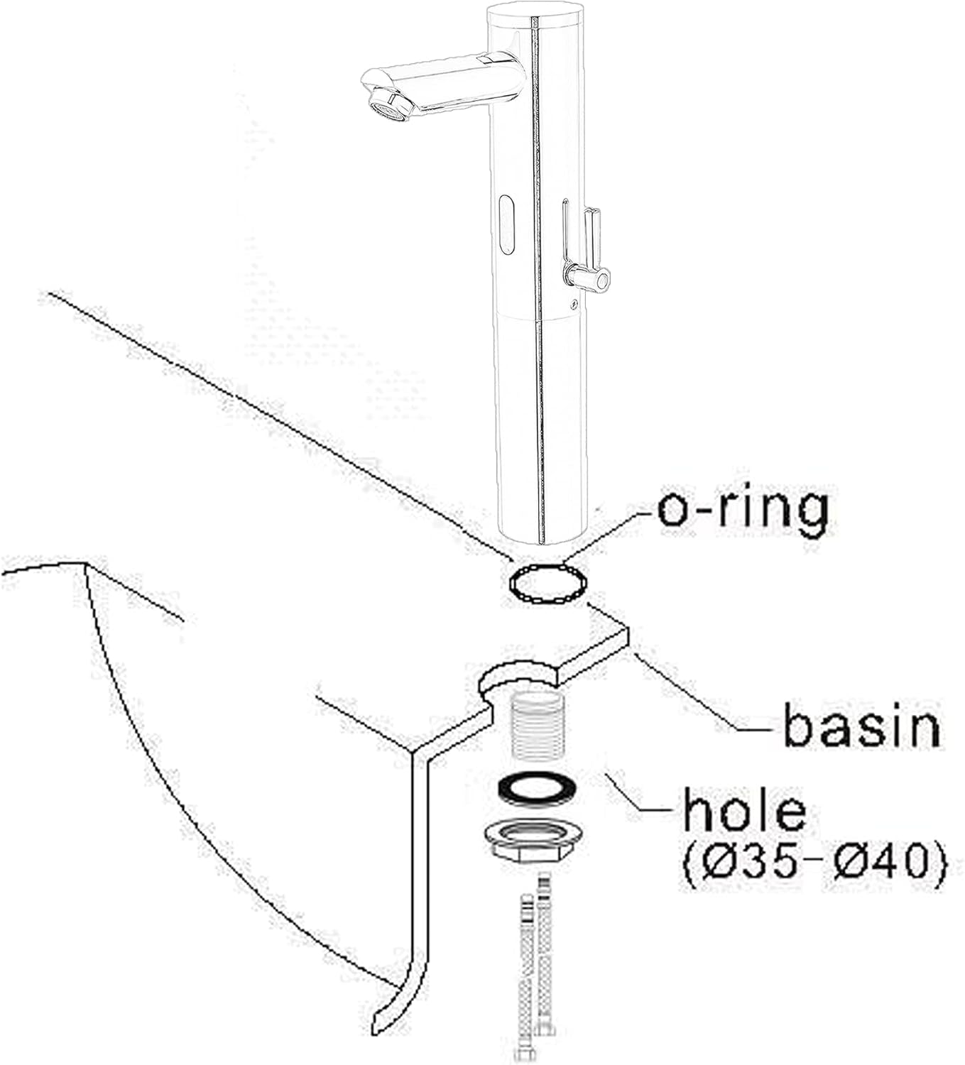 Tесh Dеаlѕ 🔥 Platform Tall Body Basin Electronic Automatic Sensor Touchless Bathroom Sink Faucet, Motion Activated Hands-Free Vessel Sink Tap,Chrome Finished (High)