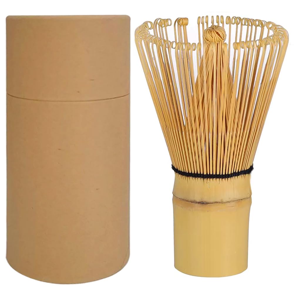 Bamboo Matcha Whisk 100 Prong, Matcha Stirrer,Made from 100% Natural Bamboo Perfect to Prepare a Traditional Cup of Japanese Tea (Standard)