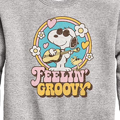 HYBRID APPAREL - Peanuts - Feelin Groovy Snoopy And Woodstock - Toddler And Youth Crewneck Fleece Sweatshirt3