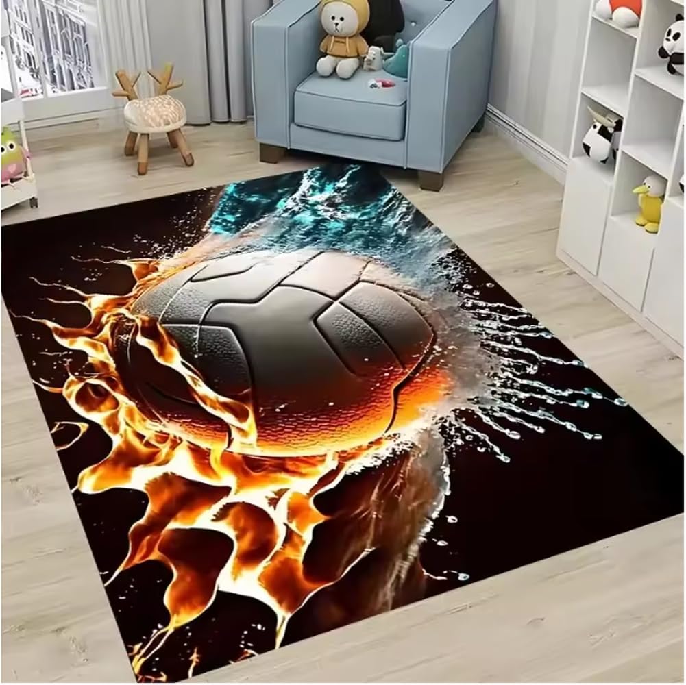 Tapis de football élégant 60x90cm en dessin animé pour salon et chambre