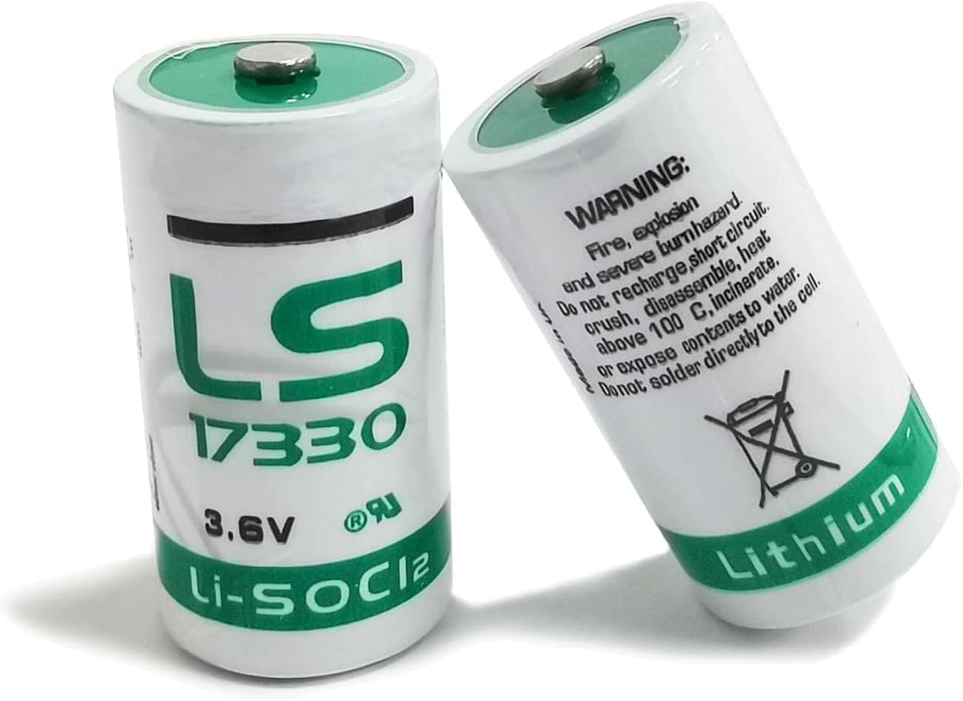 ❏ 5X LS17330 3.6V 2100mAh Battery for LS 17330 3.6V 2/3 A Size Batteries, 17330 Battery