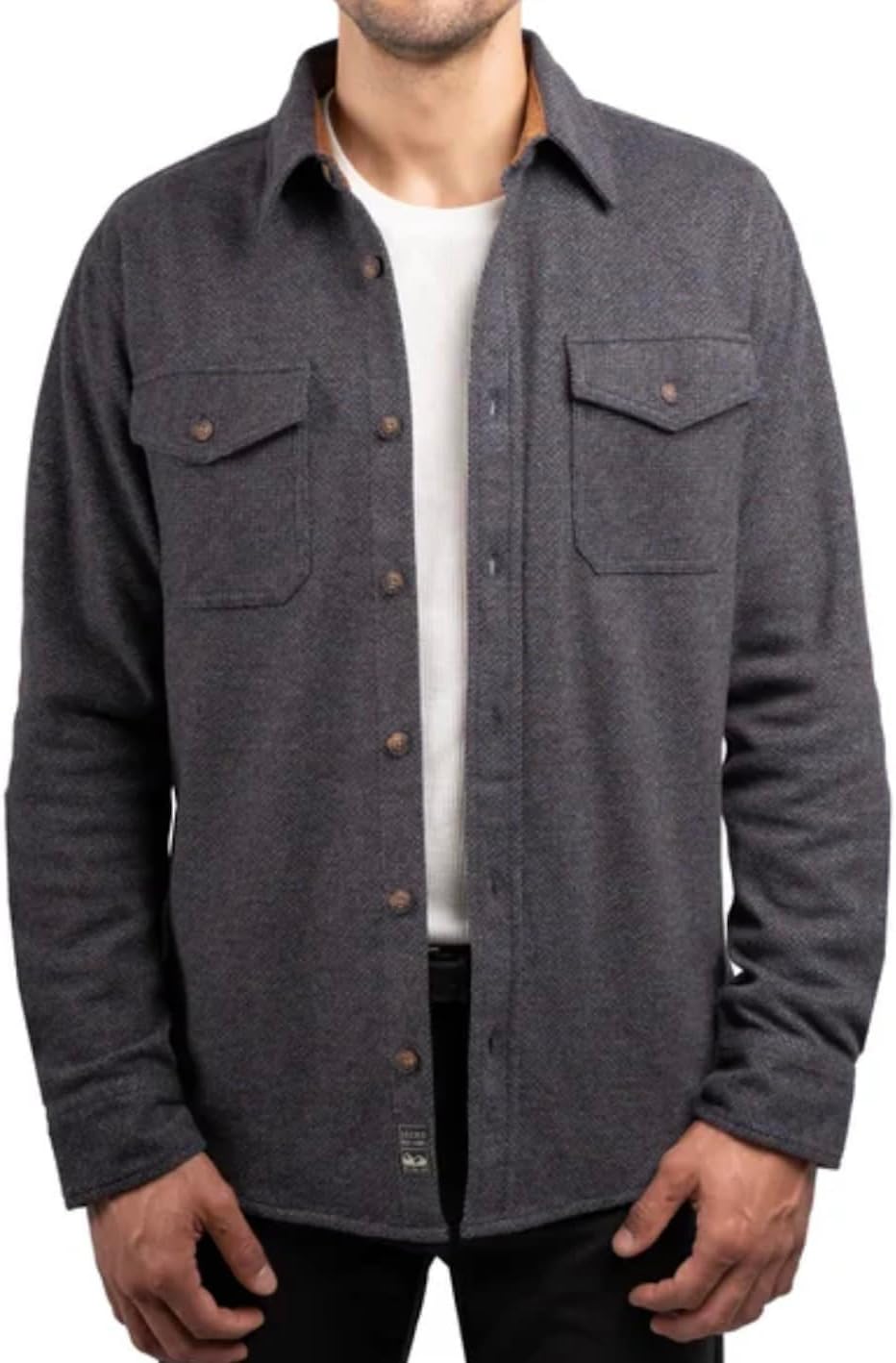 Jachs New York Men's Long Sleeve Button Up Brushed Flannel Shirt (US, Alpha, Medium, Blue) - Image 3