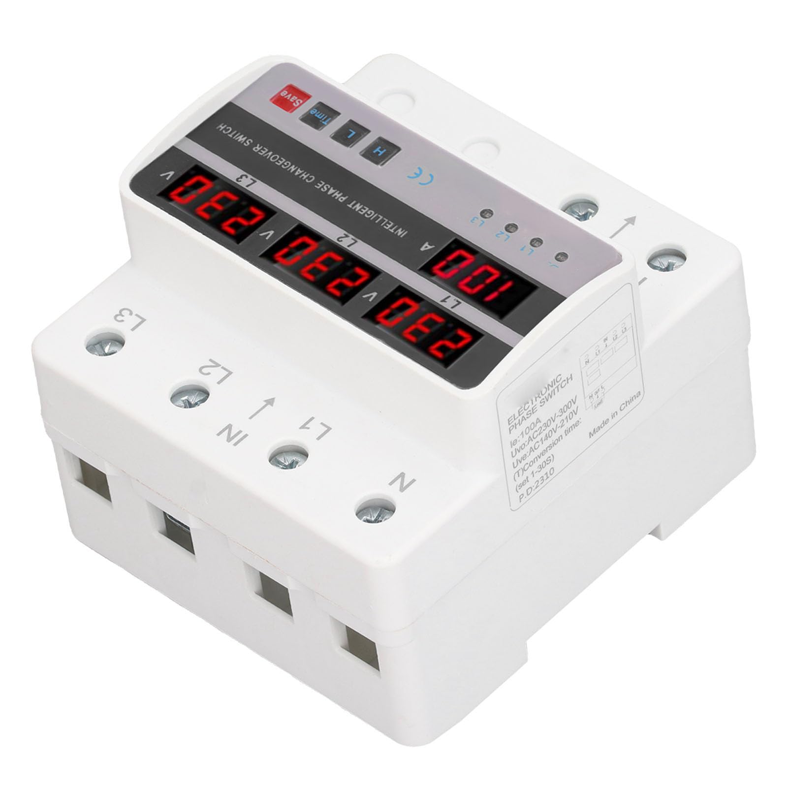 Interruttore di trasferimento di tensione XTevu, interruttore selettore 100A 3A, interruttore di alimentazione montato su binario DIN per AC220V, dispositivo di protezione