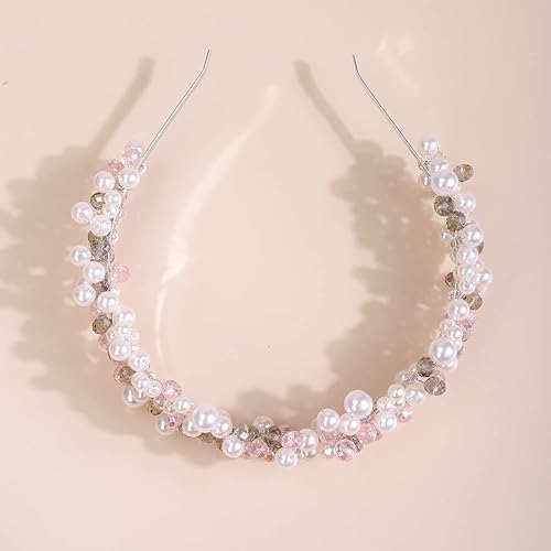 Miniatura 7 de Xerling Tiara y corona de cristal azul para niñas, diadema plateada, novia, boda, graduación, accesorios para el cabello, diadema de princesa